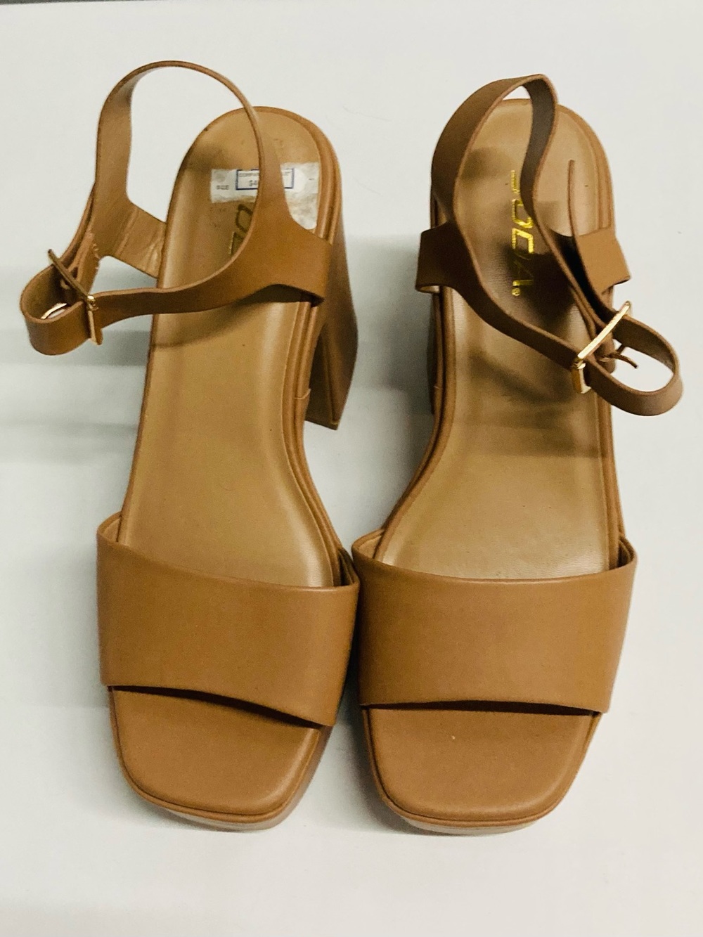 Women Open Toe Ankle Strap Platform Chunky Block High Heeled Sandal